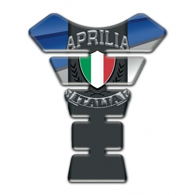 Aprilia Tank Guard Pads Blue Gray Background Italian Flag Logo