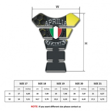 Aprilia Tank Pad Motorbike Stylish Vision Model Italian logo style 