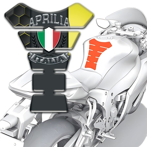 Aprilia Tank Pad Motorbike Stylish Vision Model Italian logo style 