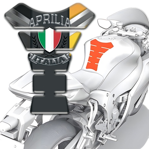 Aprilia Tank Guard Pads Colorful background Italian Flag Logo
