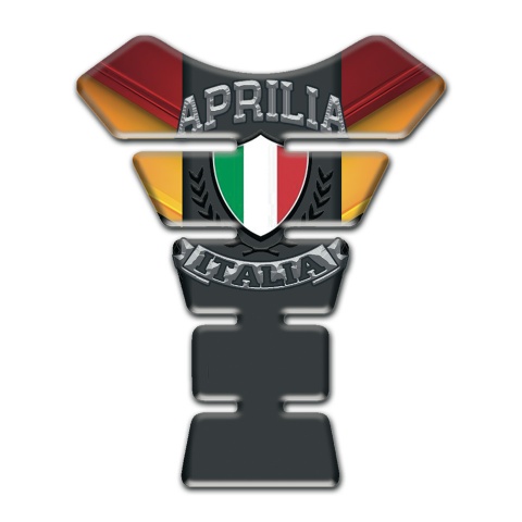 Aprilia Tank Fuse Yellow Red Background Italian Flag Logo