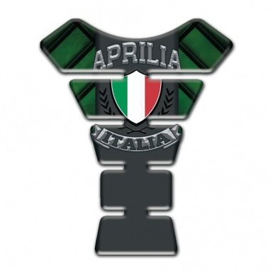 Aprilia Tank Pad Motorbike Green Parts background Italian Flag Logo