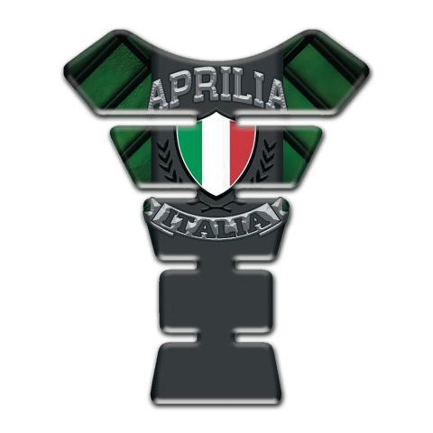 Aprilia Tank Pad Motorbike Green Parts background Italian Flag Logo