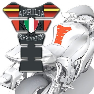 Aprilia Tank Pad Protector  Multicolored Model Ityalian Logo Style 