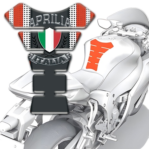 Aprilia Tank Protector White Red Background Version 