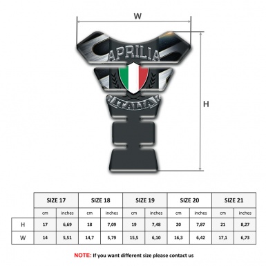 Aprilia Tank Pad Protector Iron Detail Version 