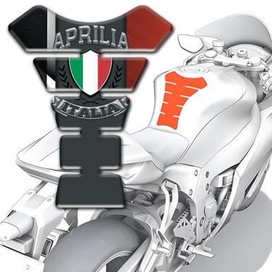 Aprilia Tank Fuse Silicone Sticker Italian Flag Logo