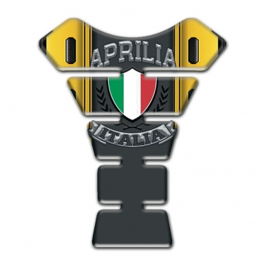 Aprilia Tank Protector Yellow Details Background Italian Flag Logo