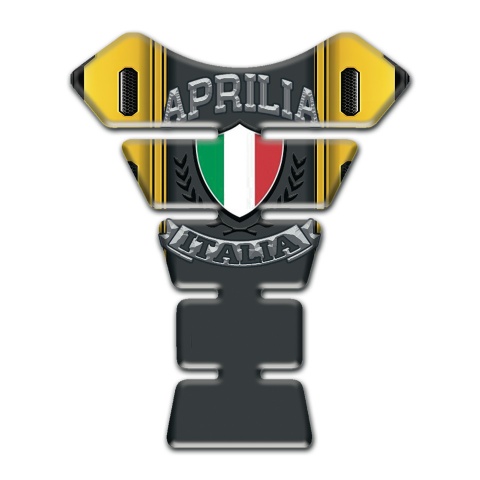 Aprilia Tank Protector Yellow Details Background Italian Flag Logo