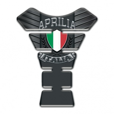 Aprilia Tank Guard Pads Rubber Effect Background Italian Logo style 