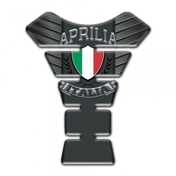 Aprilia Tank Guard Pads Rubber Effect Background Italian Logo style 