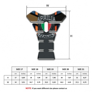 Aprilia Tank Fuse Multicolored Background with Italian Flag Logo 