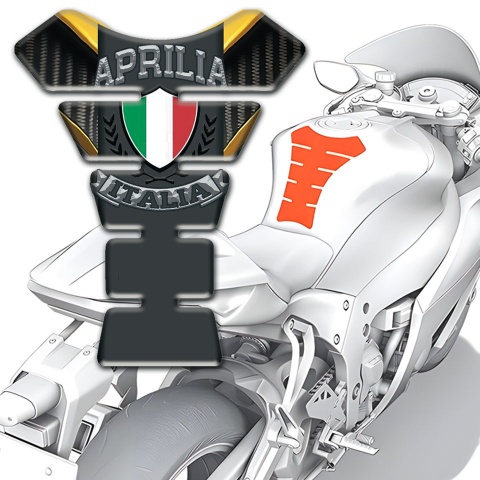 Aprilia Tank Pad Motorbike Unique Design with Italian Flag Logo