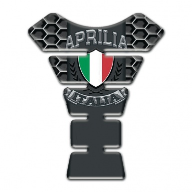 Aprilia Tank Protector Honeycomb Background Design Italian Flag Logo