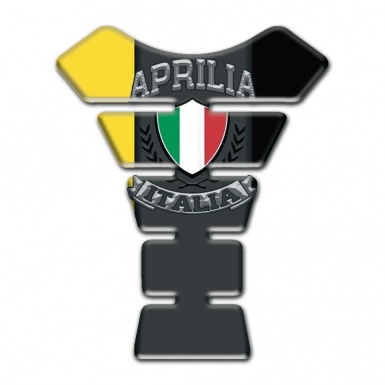 Aprilia Tank Pad Protector Yellow Black Halves Background Version 