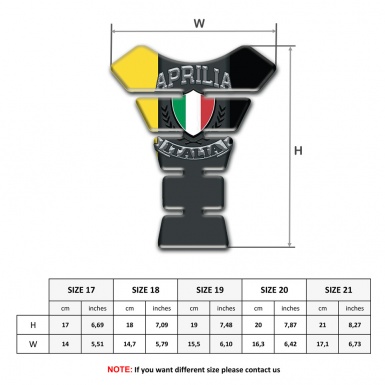 Aprilia Tank Pad Protector Yellow Black Halves Background Version 