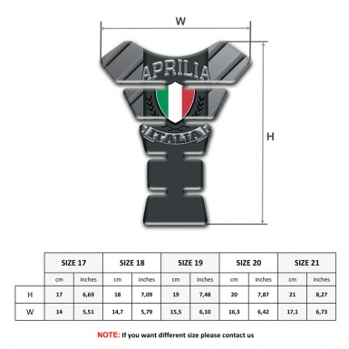 Aprilia Tank Protector Gray Patterns Background Italian Flag Logo
