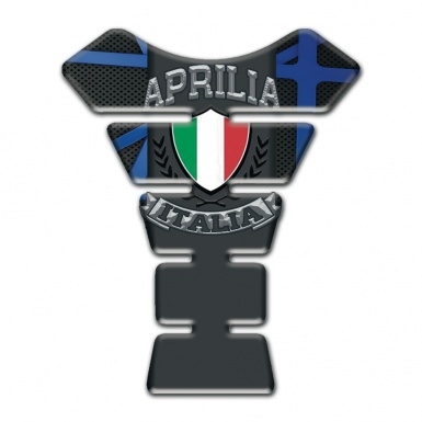 Aprilia Tank Pad Protector Black with Blue Patterns Base Version 
