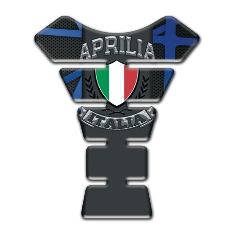Aprilia Tank Pad Protector Black with Blue Patterns Base Version 