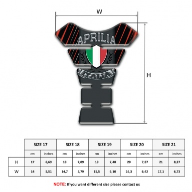 Aprilia Tank Fuse Thin Stripes Design 