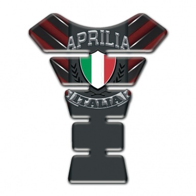Aprilia Tank Protector Red base with Nikel Details Version 