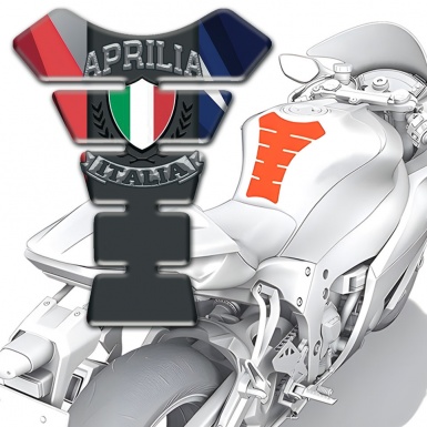 Aprilia Tank Pad Protector Multicolored Background Italian Flag Logo