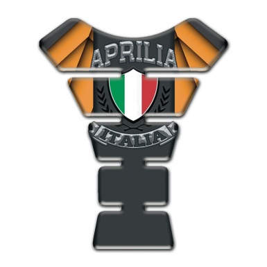 Aprilia Tank Pad Motorbike Orange Parts Background Italian Flag Logo