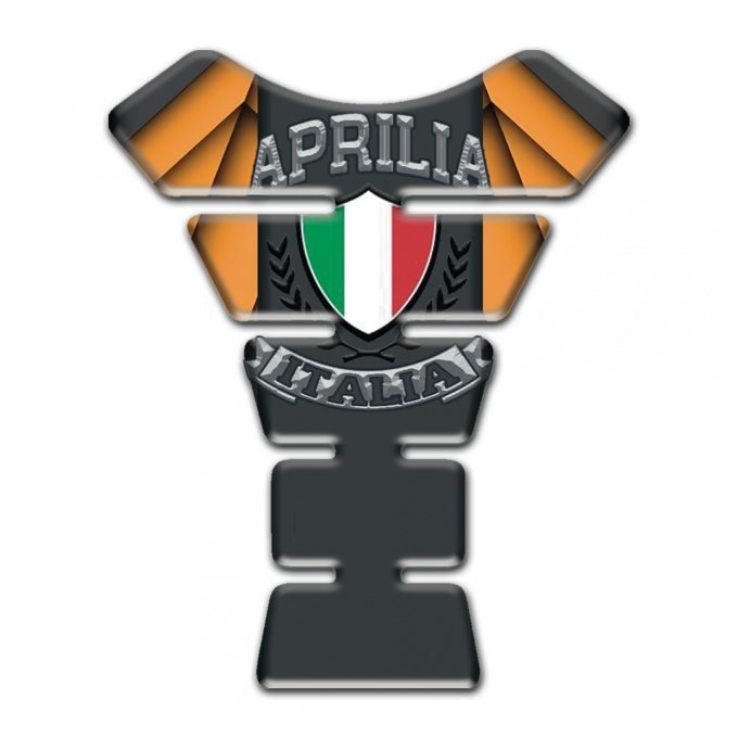 Aprilia Tank Pad Motorbike Orange Parts Background Italian Flag Logo