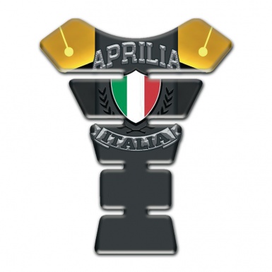 Aprilia Tank Protector Yellow Motive Print Italian Flag Logo