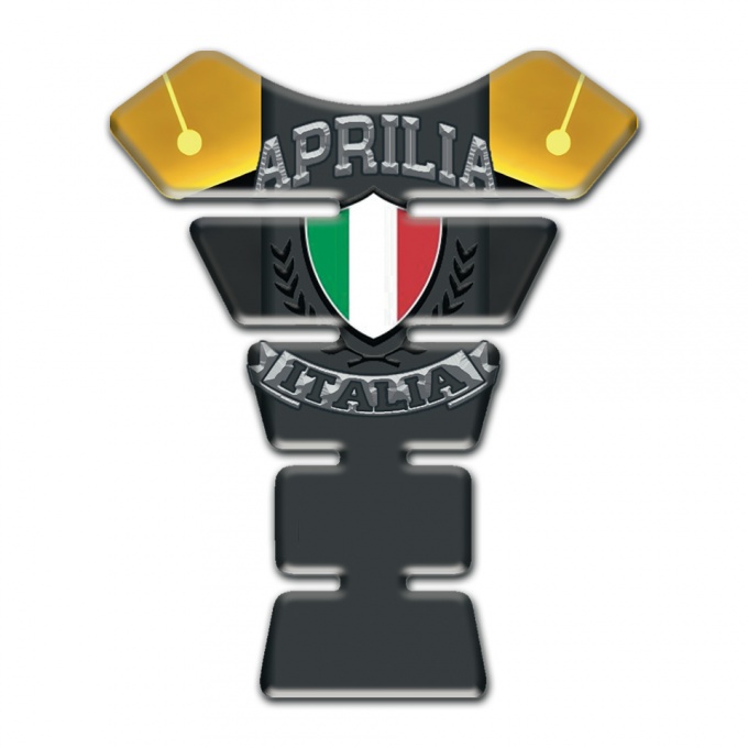 Aprilia Tank Protector Yellow Motive Print Italian Flag Logo