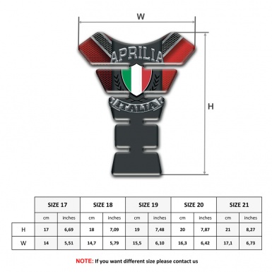 Aprilia Tank Guard Pads Italia Logo Style 