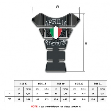 Aprilia Tank Pad Motorbike High End Italian Flag Logo 