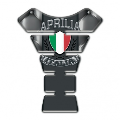 Aprilia Tank Fuse Gray Leather Effect Italia Logo Style 