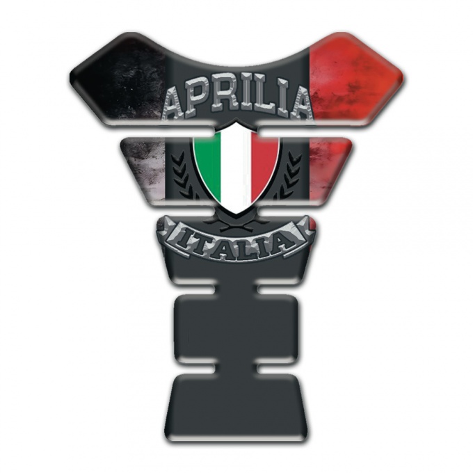 Aprilia Tank Pad Motorbike Mixed Colors Base Italian Flag Logo
