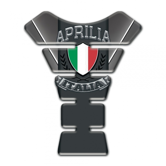 Aprilia Tank Fuse Gray with White Stripe Style Italia Logo 