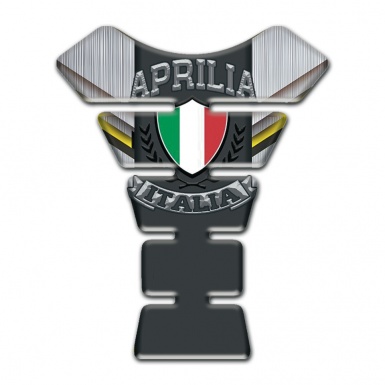 Aprilia Tank Pad Motorbike Silver Motive Background Italia Logo 