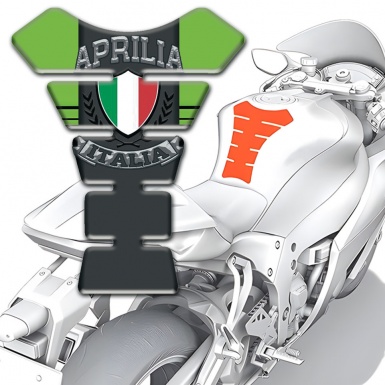 Aprilia Tank Fuse Fresh Green Background Design 