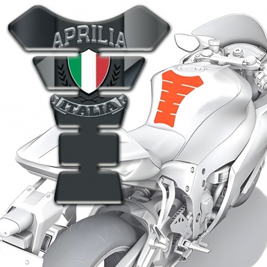 Aprilia Tank Protector Gray Diagonal Band Design 