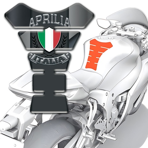 Aprilia Tank Protector Gray Diagonal Band Design 