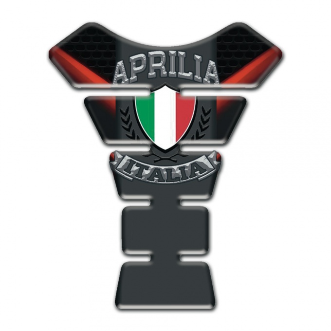 Aprilia Tank Protector Black with Red Element Background 