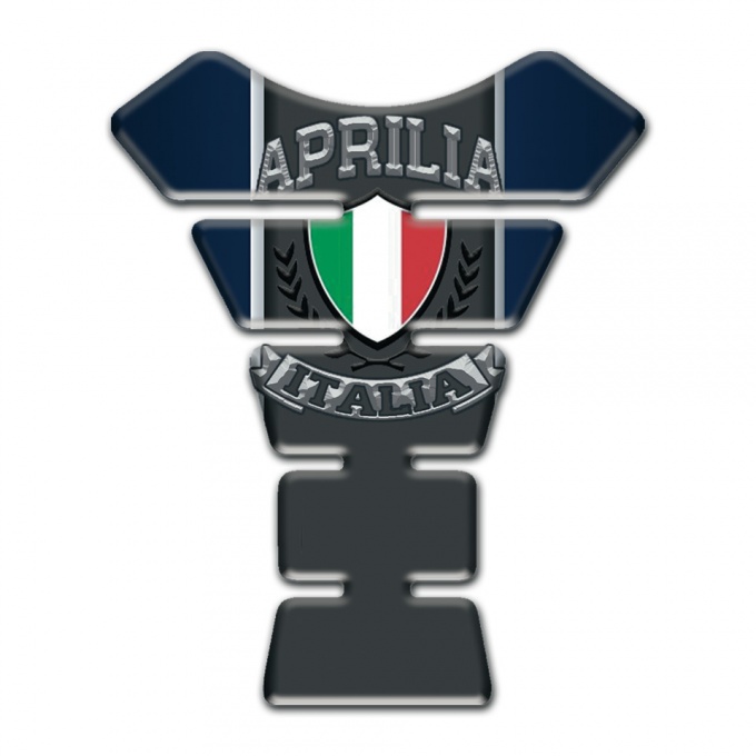 Aprilia Tank Pad Protector Dark Blue Base Italian Flag Logo