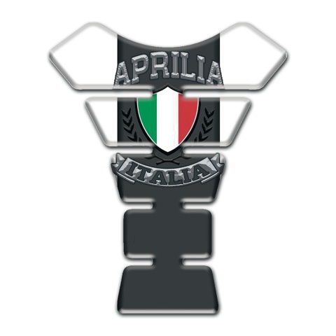 Aprilia Tank Guard Pads White Base Italian logo 