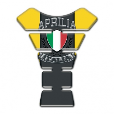 Aprilia Tank Pad Motorbike Yellow Base Italia Logo 