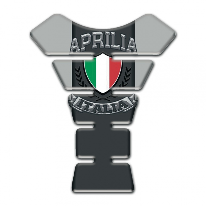 Aprilia Tank Guard Pads Gray Base Italia Logo 
