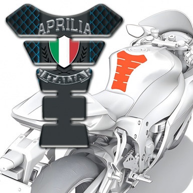 Aprilia Tank Pad Motorbike Neon Mesh Style Italia Logo 
