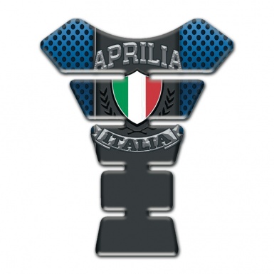 Aprilia Tank Guard Pads Blue Perforated Surface Design 