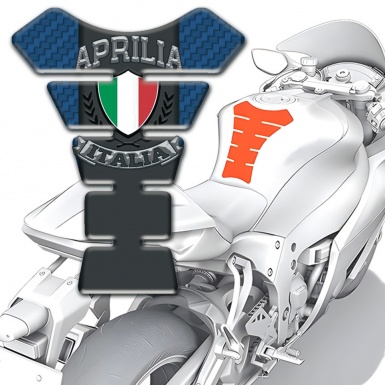 Aprilia Tank Fuse Navy Blure Carbon Background 