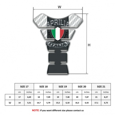 Aprilia Tank Protector White Carbon Italia Logo 