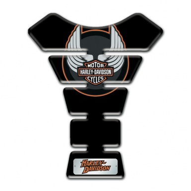 Harley Davidson Tank Protector Black Model Wings Logo Style 