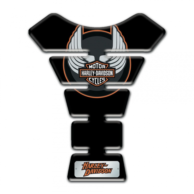 Harley Davidson Tank Protector Black Model Wings Logo Style 